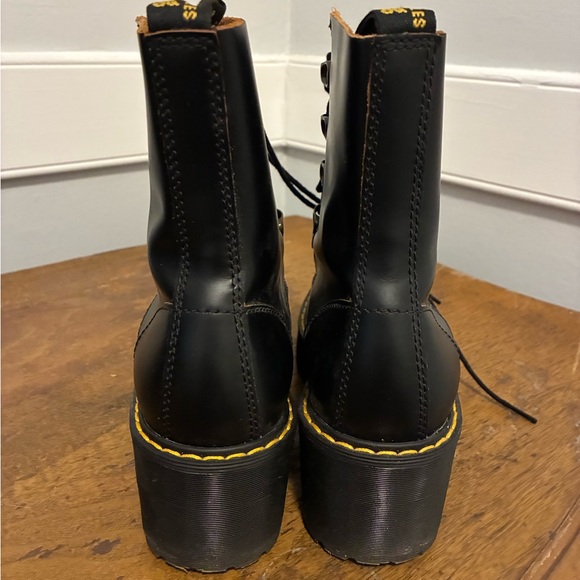 Dr. Martens Black Leather Boots Leona - Picture 4 of 8